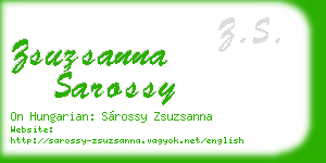 zsuzsanna sarossy business card